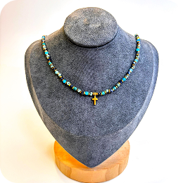 Collar Luna Triple Marquise y Cadena Fina